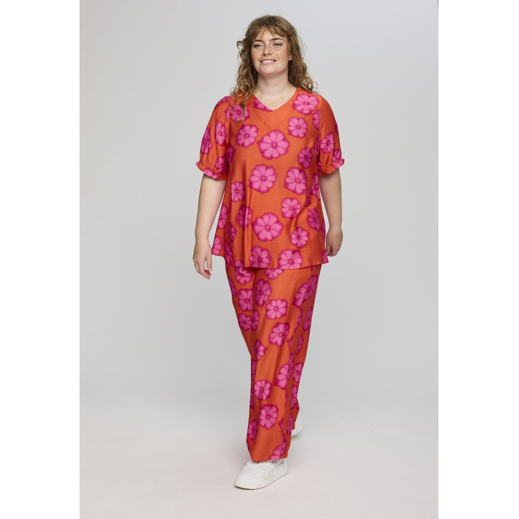Studio SKerry Blouse Blouse Orange with pink