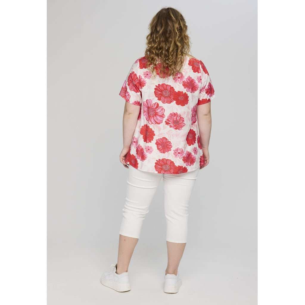 Studio SKimma Blouse Blouse White with Red Flower