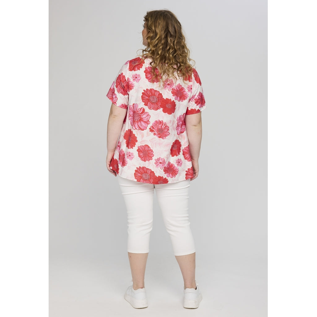 Studio SKimma Blouse Blouse White with Red Flower