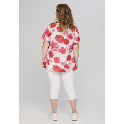 Studio SKimma Blouse Blouse White with Red Flower