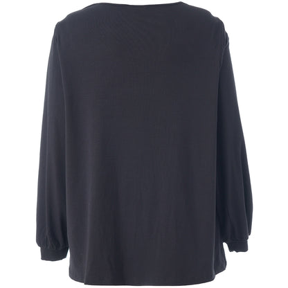 Studio SKirsten Blouse Blouse Black with silver flowers