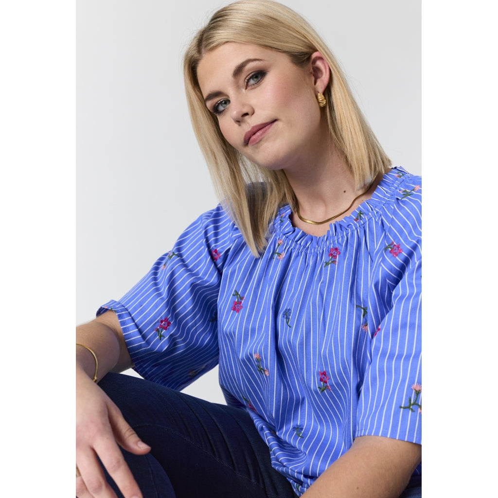 Studio SLeni Blouse Blouse Blue/White stripe