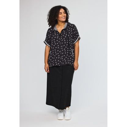 Studio SLilia vest with zipper Vest Black with white