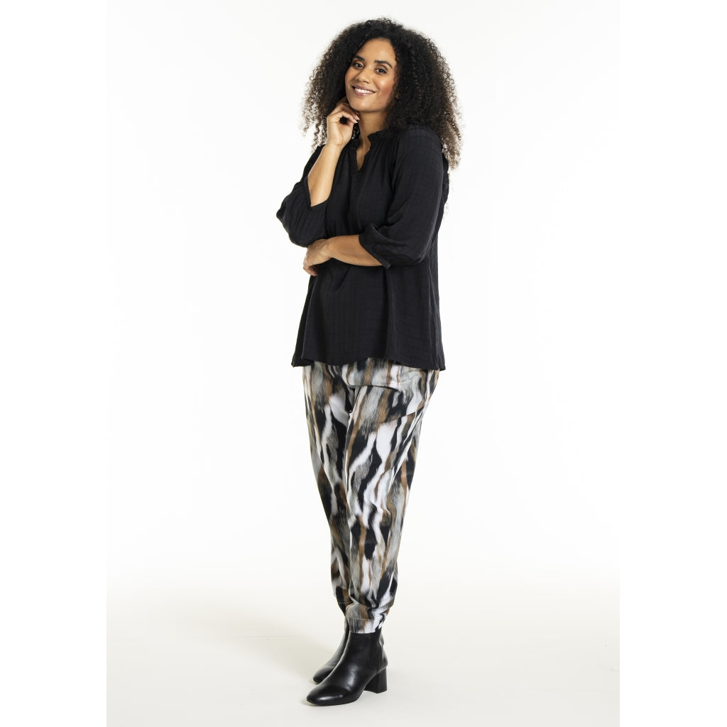 Studio SLilly Shirt with flounces Shirt Black