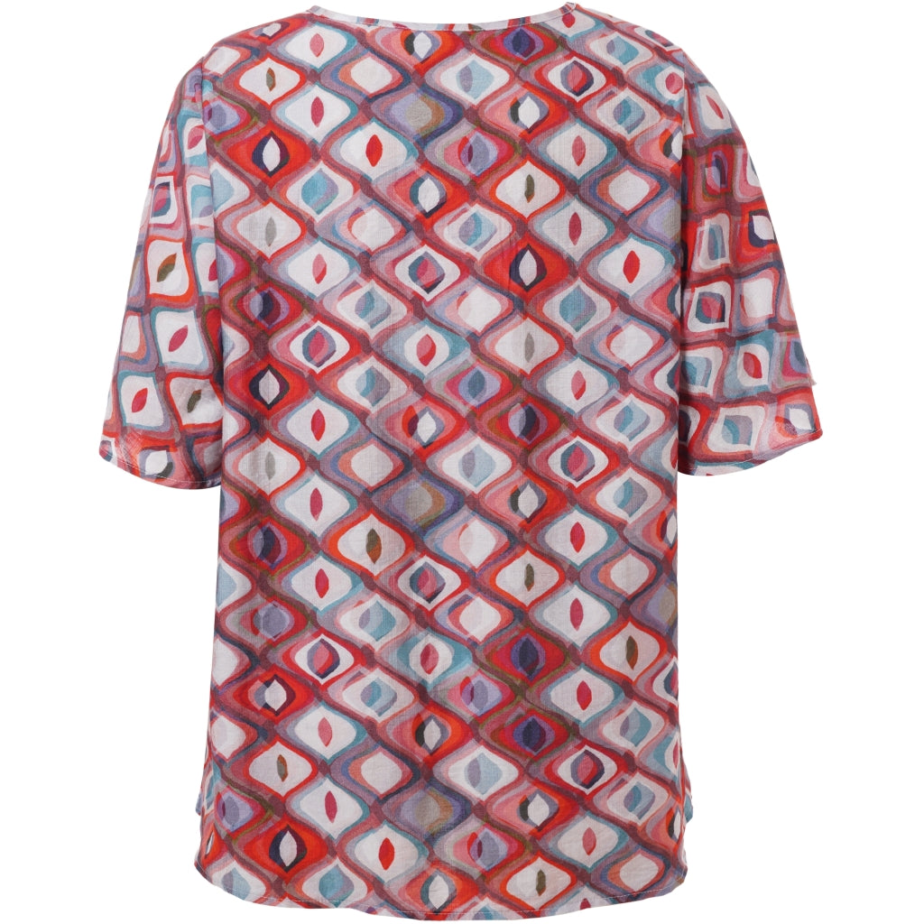 Studio SLissi Blouse Blouse Red multi pattern print