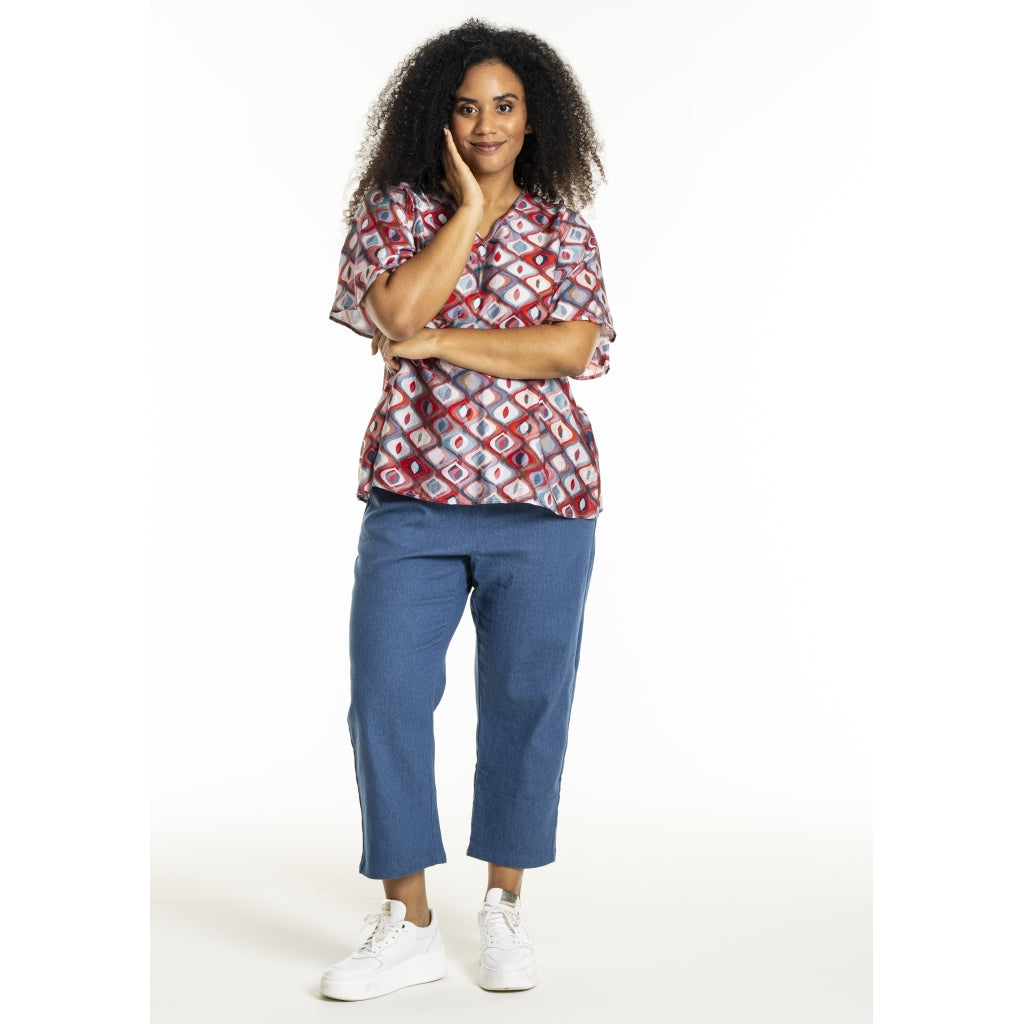 Studio SLissi Blouse Blouse Red multi pattern print