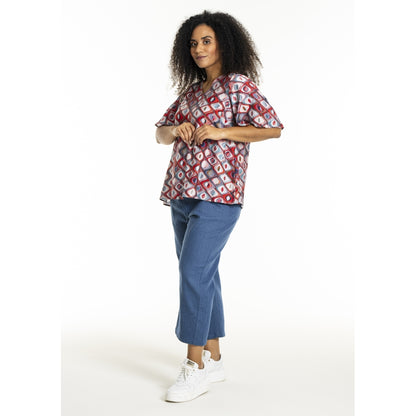 Studio SLissi Blouse Blouse Red multi pattern print