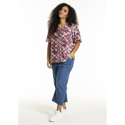 Studio SLissi Blouse Blouse Red multi pattern print
