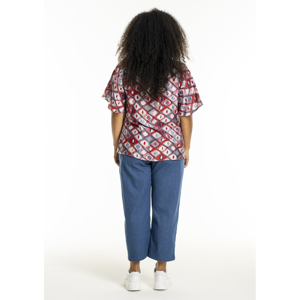 Studio SLissi Blouse Blouse Red multi pattern print