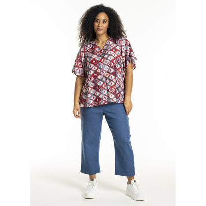 Studio SLissi Blouse Blouse Red multi pattern print