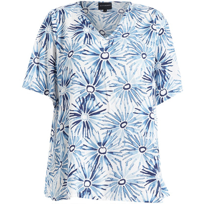 Studio SLone Blouse Blouse White/blue flower