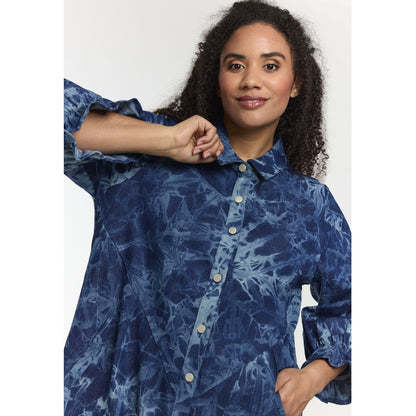 Studio SMathilde Denim dress Dress Dark blue batik demin