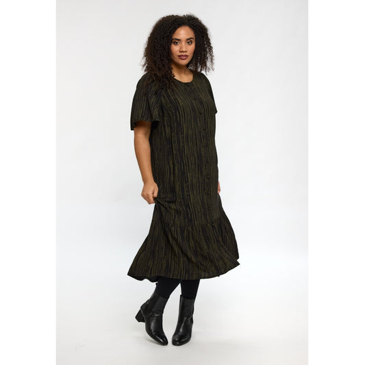 Studio SNadine Dress Dress Black with green stripes