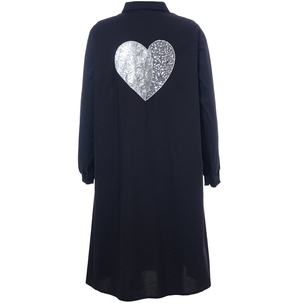 Studio SNomi Shirt with heart on the back Shirt Black