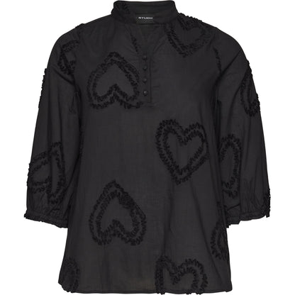 Studio SNova Shirt with hearts Shirt Black