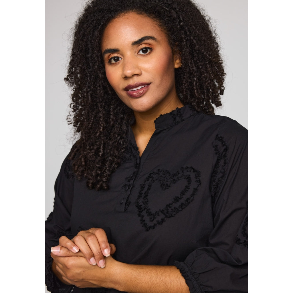 Studio SNova Shirt with hearts Shirt Black