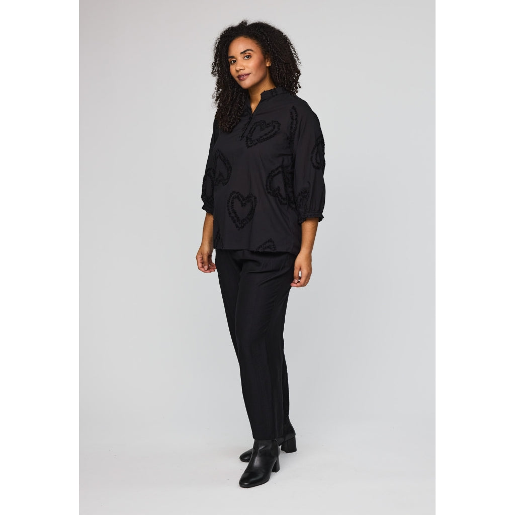 Studio SNova Shirt with hearts Shirt Black