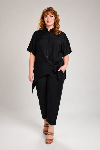 Studio SOda Shirt with knot Shirt Black