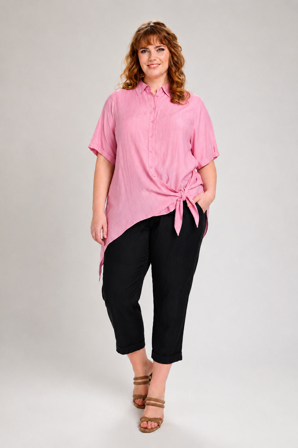 Studio SOda Shirt with knot Shirt Rose