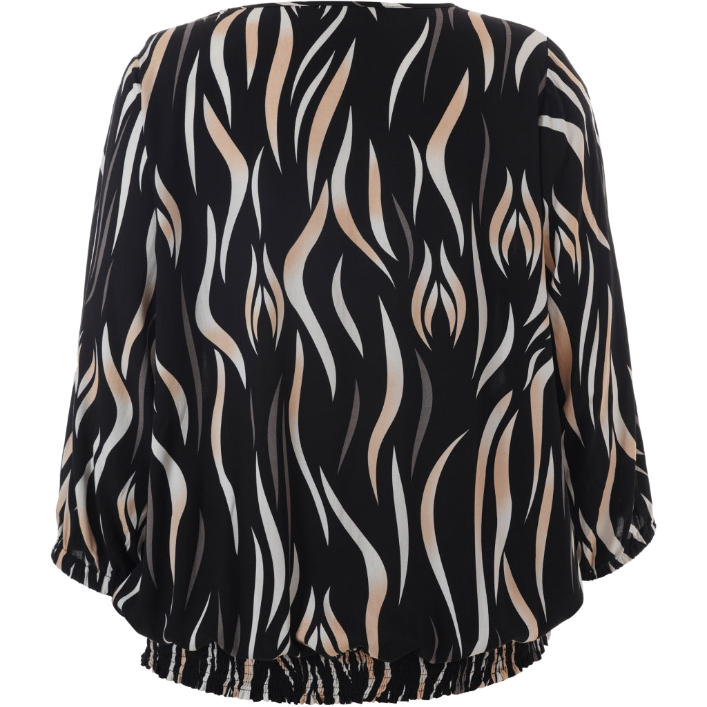 Studio SPamela Blouse Blouse Black with straw