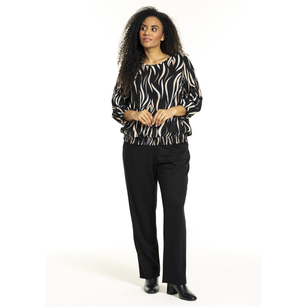 Studio SPamela Blouse Blouse Black with straw