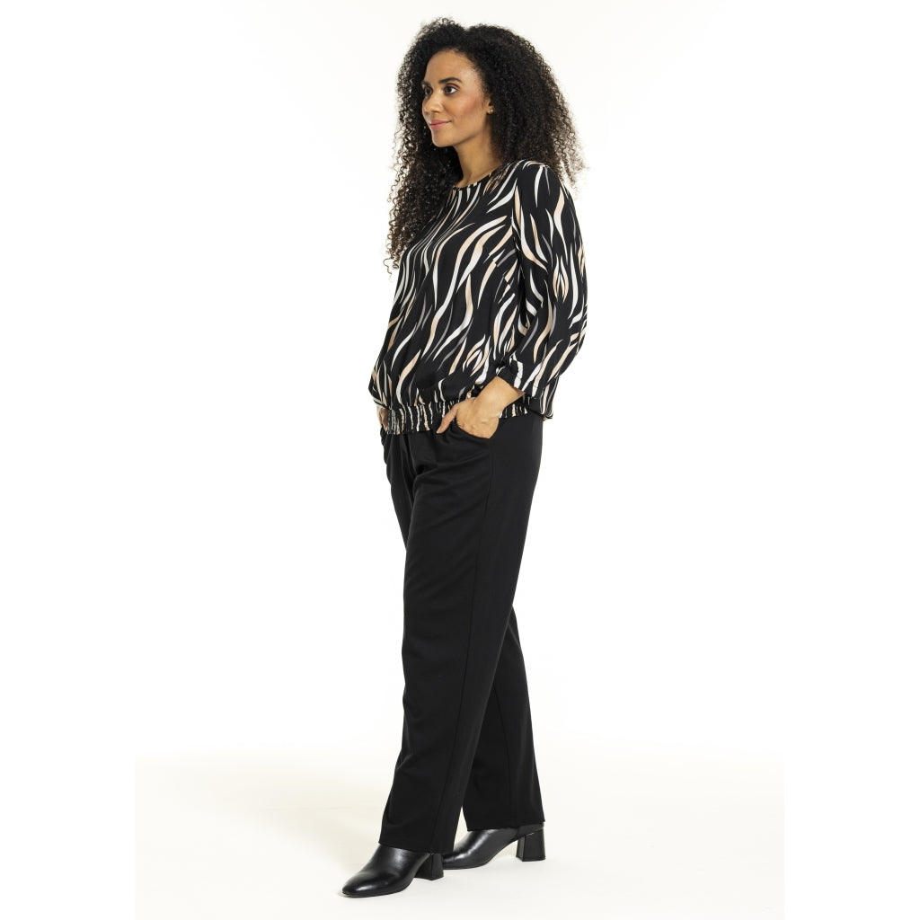Studio SPamela Blouse Blouse Black with straw