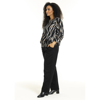 Studio SPamela Blouse Blouse Black with straw