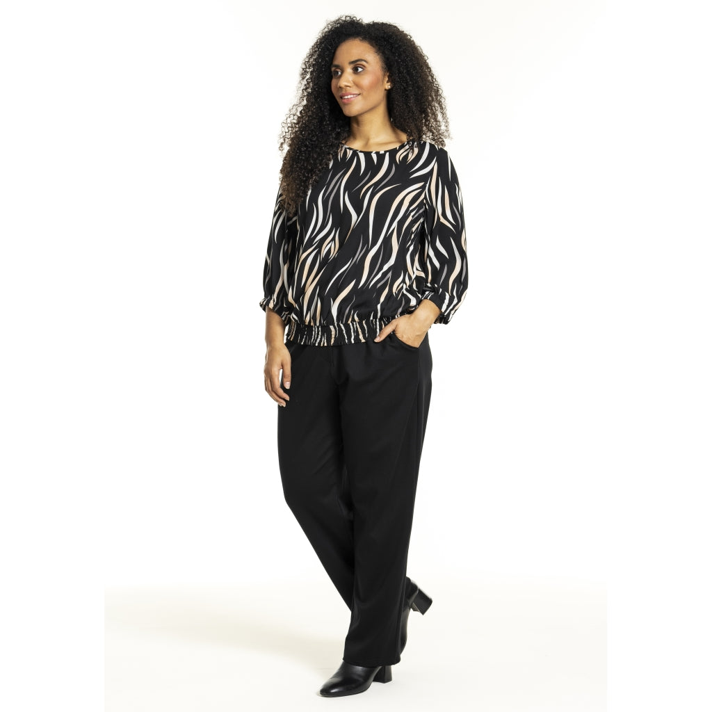 Studio SPamela Blouse Blouse Black with straw