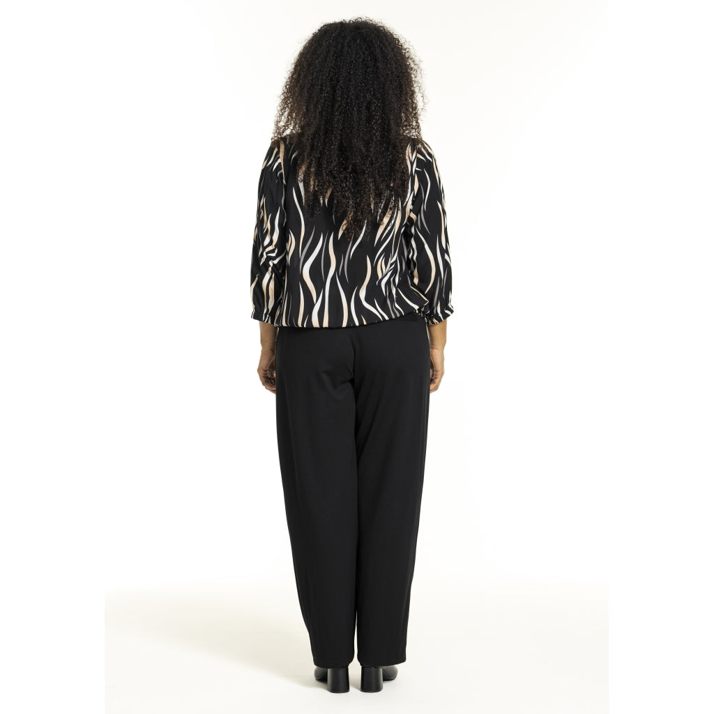 Studio SPamela Blouse Blouse Black with straw