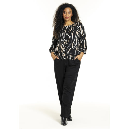 Studio SPamela Blouse Blouse Black with straw