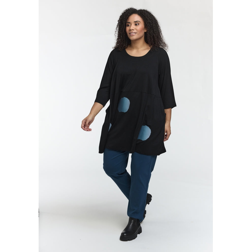 Studio SRonja Tunic Tunic Black with petrol