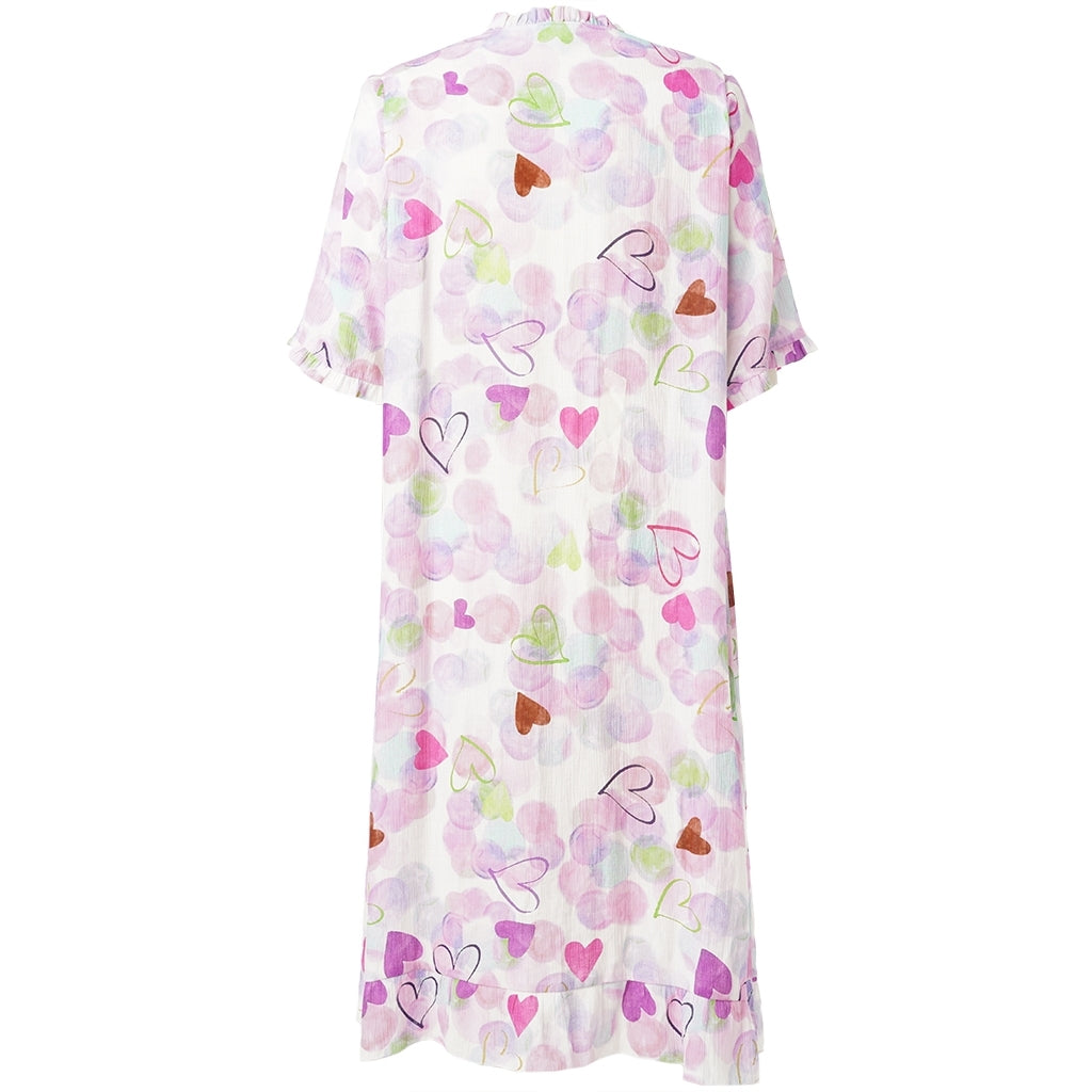 Studio SSally dress Dress White with pink/purple bobles
