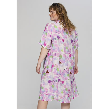 Studio SSally dress Dress White with pink/purple bobles