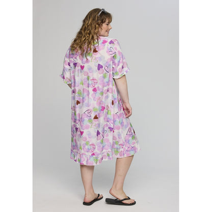 Studio SSally dress Dress White with pink/purple bobles