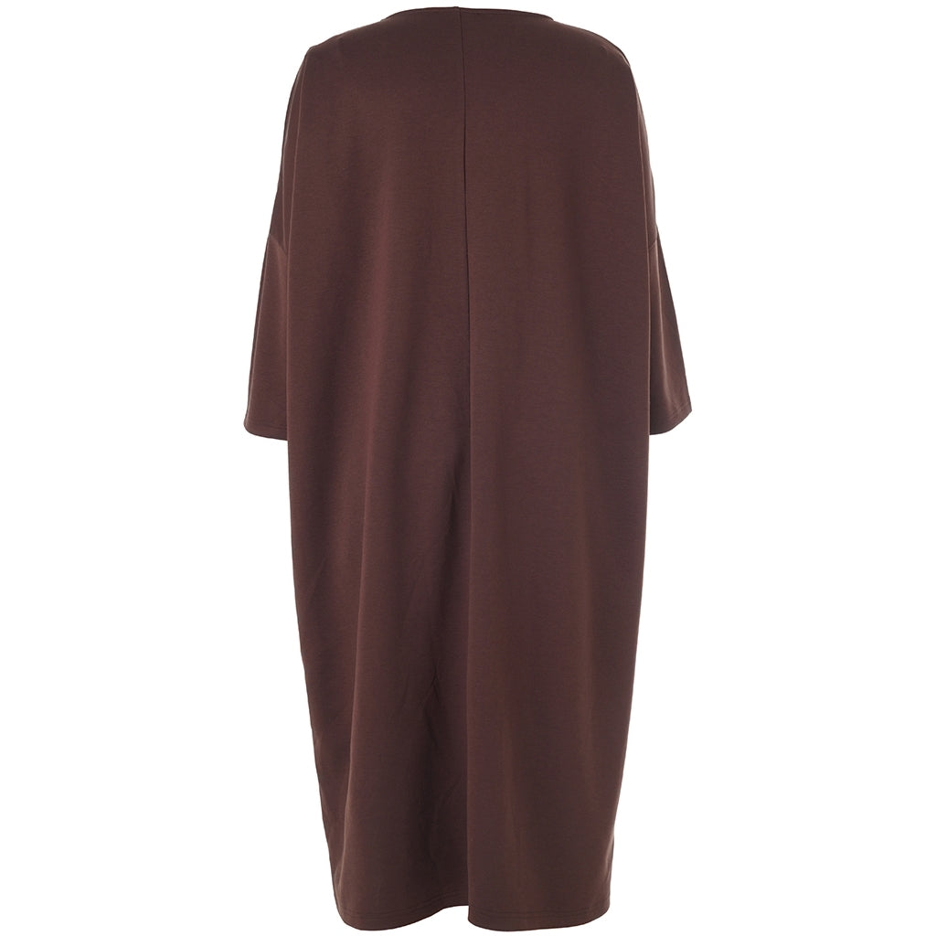 Studio STahlia Dress with leather pocket Dress Brown