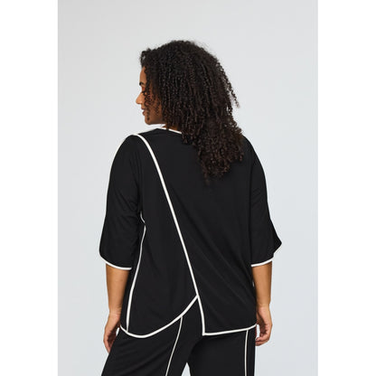Studio STova Blouse with white tape Blouse Black