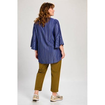 Studio STove Shirt with gold stripes Shirt Blue denim with gold stripes