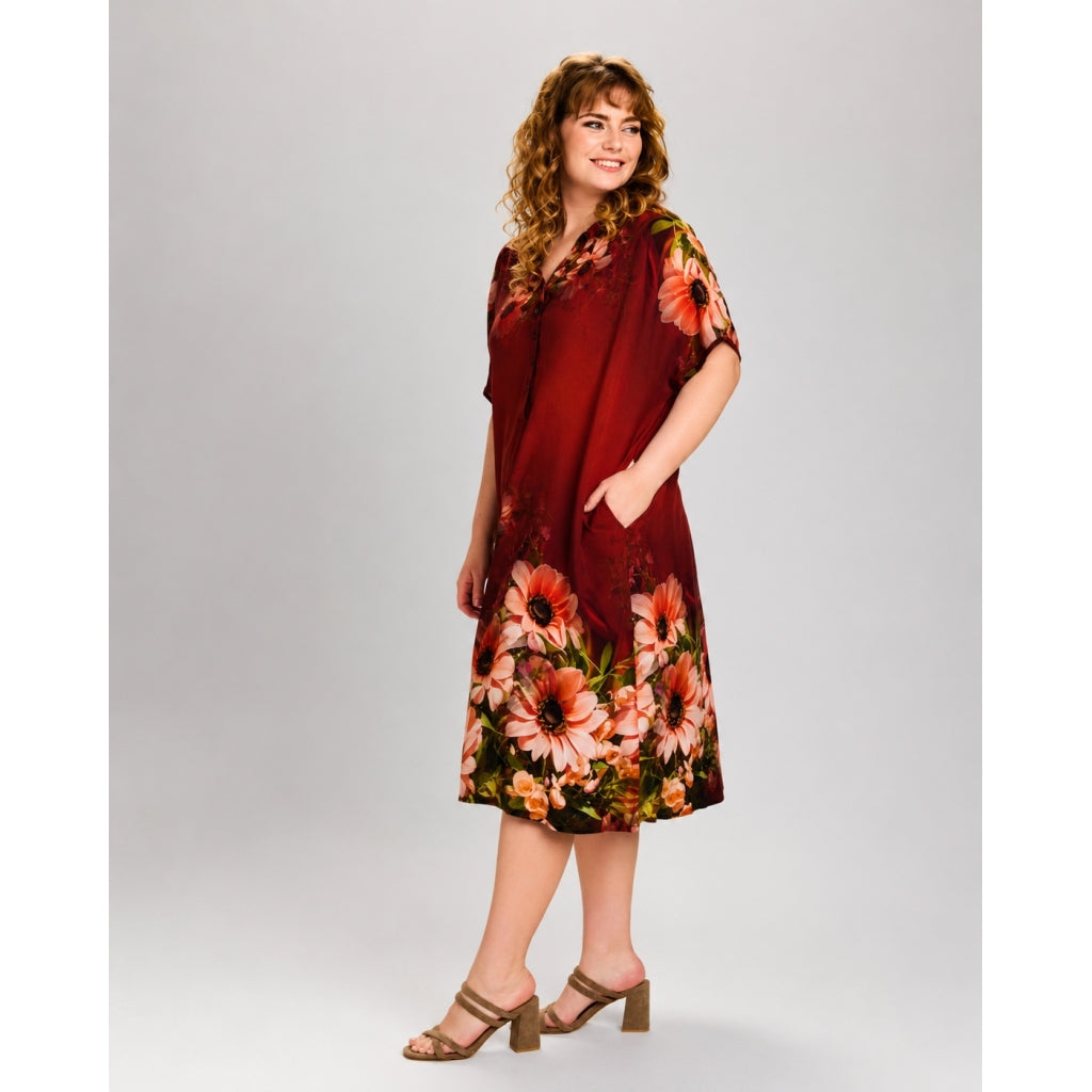 Studio SUlla Dress Dress Board print bordeaux