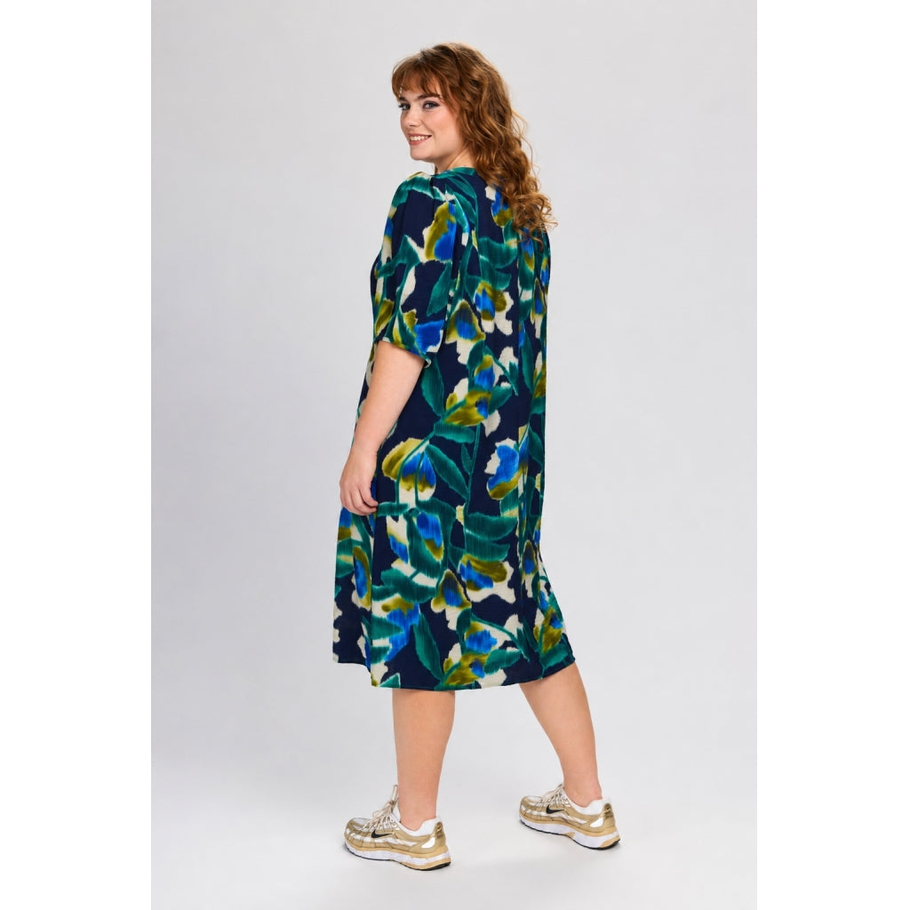 Studio SVera Dress with smock Dress Blue green print