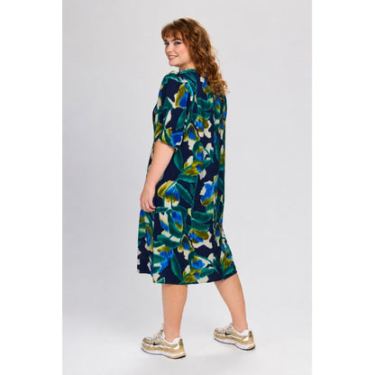 Studio SVera Dress with smock Dress Blue green print