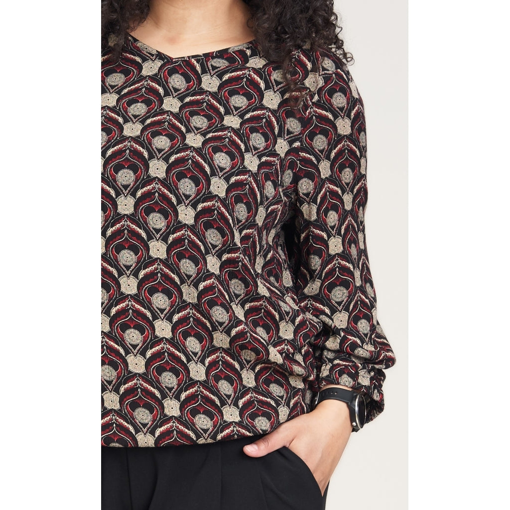 Studio Sine Blouse Blouse Dark red Print