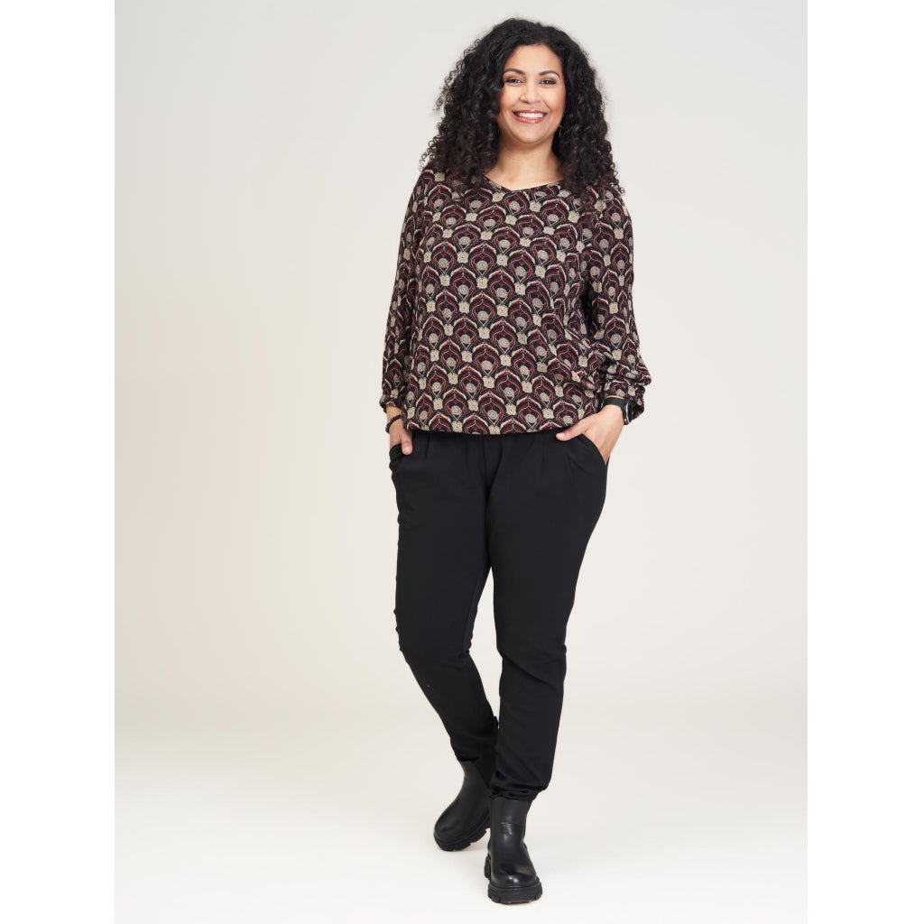 Studio Sine Blouse Blouse Dark red Print