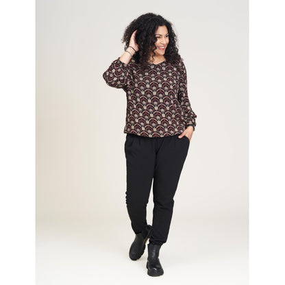 Studio Sine Blouse Blouse Dark red Print