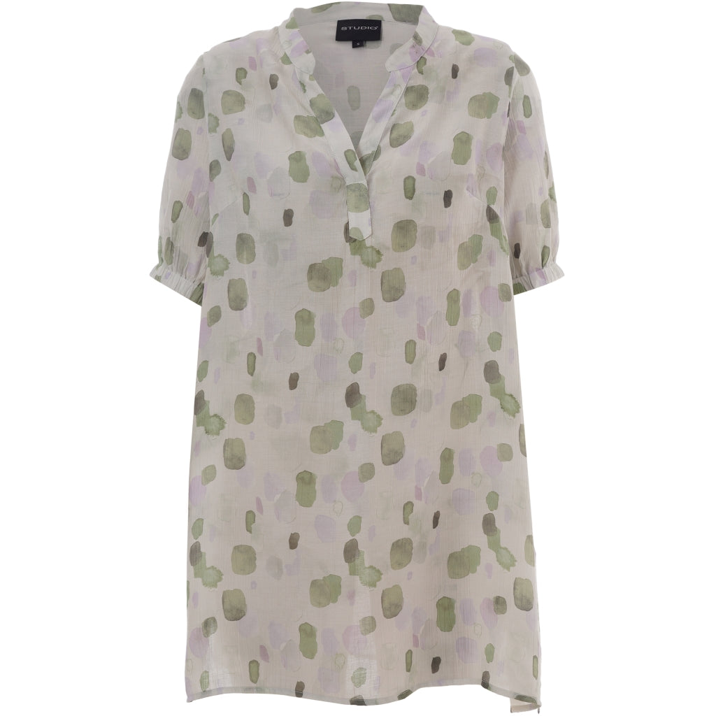 Studio Skanja Tunic Tunic White eith green and purple spots