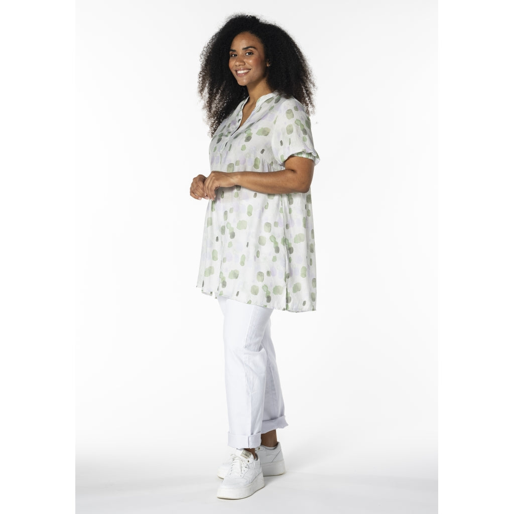 Studio Skanja Tunic Tunic White eith green and purple spots