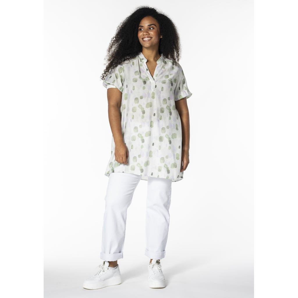 Studio Skanja Tunic Tunic White eith green and purple spots