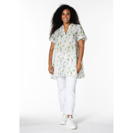 Studio Skanja Tunic Tunic White eith green and purple spots