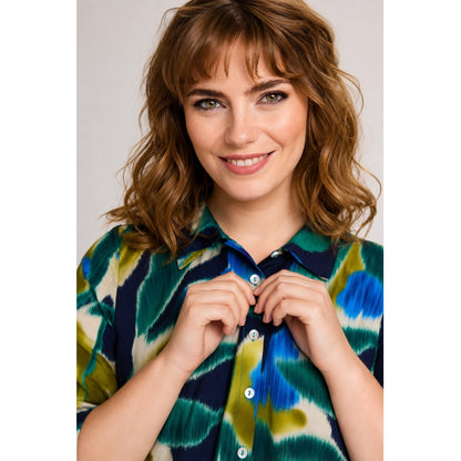 Studio Slise Dress Dress Blue green print