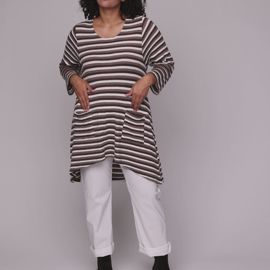 Studio SSSanne Tunic Tunic Brown white stripe